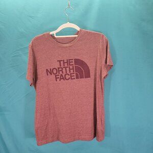 The North Face Womens Heathered Mauve Short Sleeve Logo T-Shirt L
